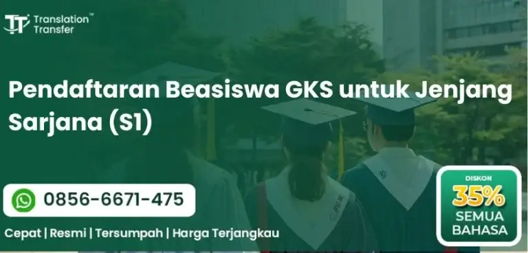 Pendaftaran Beasiswa GKS untuk Jenjang Sarjana (S1)