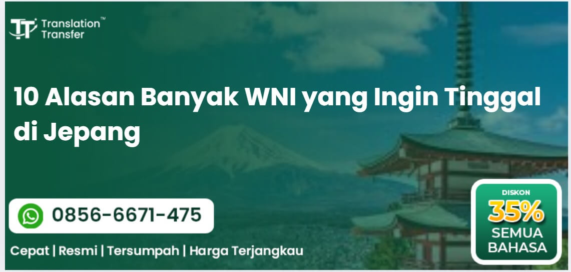 10 Alasan Banyak WNI yang Ingin Tinggal di Jepang