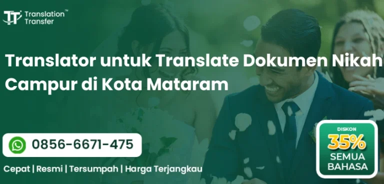 Translator untuk Translate Dokumen Nikah Campur di Kota Mataram