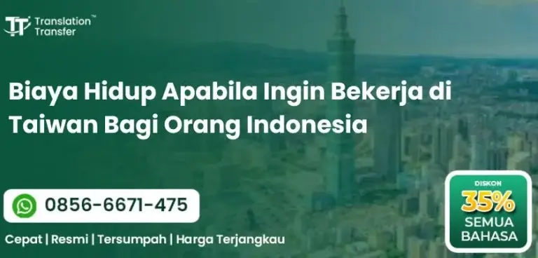 Biaya Hidup Apabila Ingin Bekerja di Taiwan Bagi Orang Indonesia