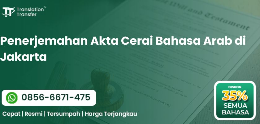 Akta Cerai Bahasa Arab di Jakarta