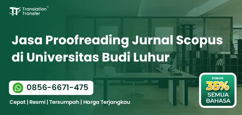 Jasa Proofreading Jurnal Scopus di Universitas Budi Luhur