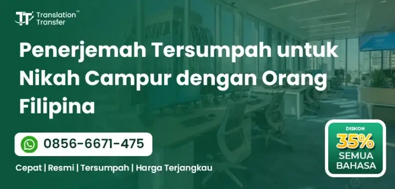 Penerjemah Tersumpah untuk Nikah Campur dengan Orang Filipina