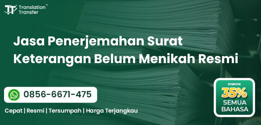 Penerjemahan Surat Keterangan Belum Menikah