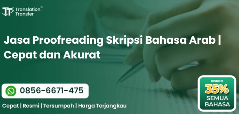Proofreading skiripsi bahasa arab