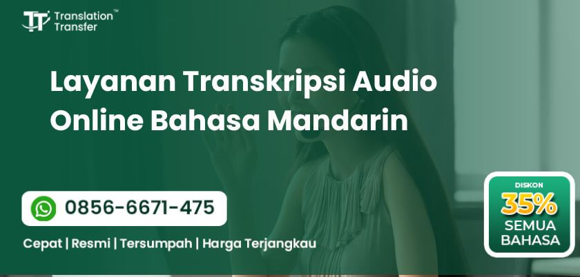 Transkripsi Audio Online Bahasa Mandarin