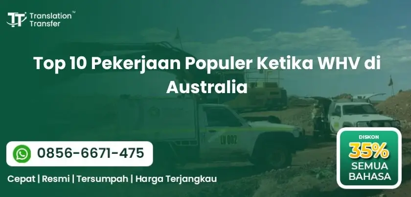Top 10 Pekerjaan Populer Ketika WHV di Australia
