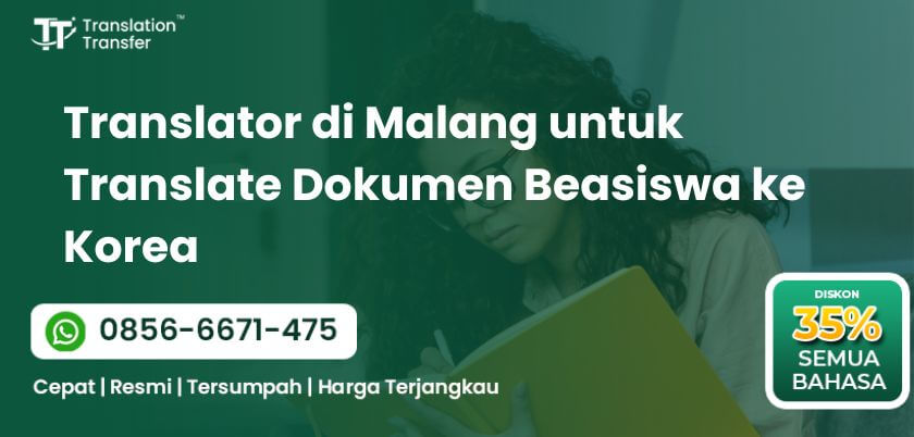 Translate Dokumen Beasiswa ke Korea
