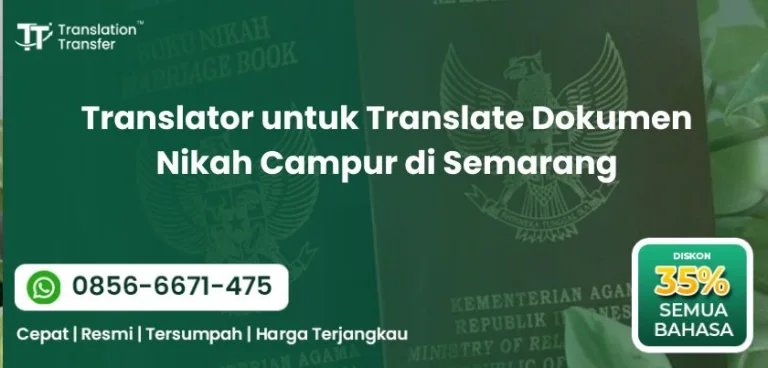 Translator untuk Translate Dokumen Nikah Campur di Semarang