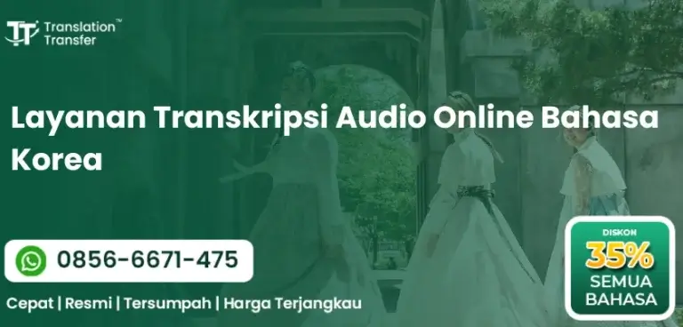 Layanan Transkripsi Audio Online Bahasa Korea