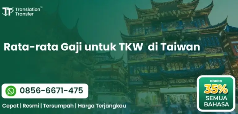 Rata-rata Gaji untuk TKW di Taiwan