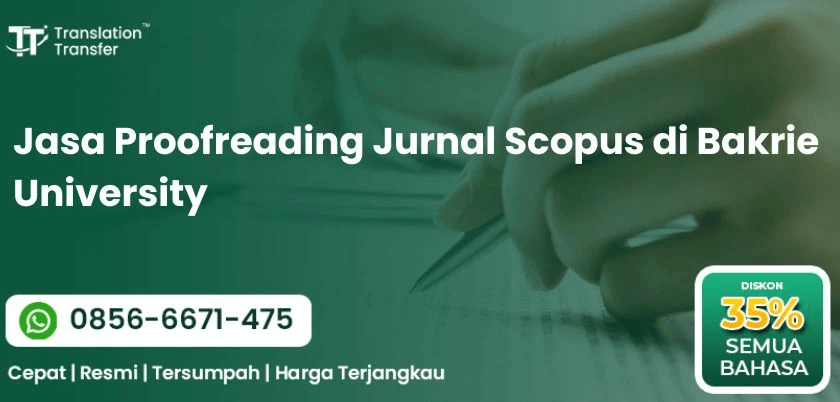 Jasa Proofreading Jurnal Scopus di Bakrie University