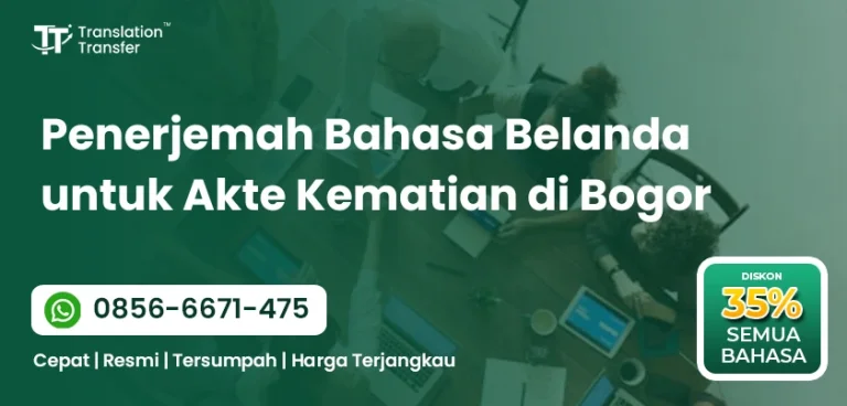 Penerjemah Bahasa Belanda untuk Akte Kematian di Bogor