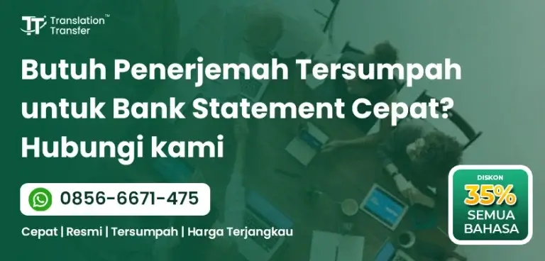 Butuh Penerjemah Tersumpah untuk Bank Statement Cepat? Hubungi kami Oleh : Wahyu JM Butuh Penerjemah Tersumpah untuk Bank Statement Cepat? Hubungi kami | Bank statement atau rekening koran merupakan dokumen finansial penting yang sering diperlukan untuk berbagai keperluan internasional. Dalam konteks transaksi global, dokumen ini harus diterjemahkan secara resmi oleh penerjemah tersumpah agar memiliki kekuatan hukum dan dapat diterima oleh instansi di luar negeri. Mulai dari pengajuan visa, aplikasi beasiswa, hingga proses imigrasi, bank statement yang telah diterjemahkan menjadi persyaratan wajib yang tidak bisa diabaikan. Mengapa Bank Statement Memerlukan Penerjemah Tersumpah Bank statement berisi informasi sensitif dan detail mengenai transaksi keuangan seseorang atau perusahaan. Ketika dokumen ini diperlukan untuk kepentingan di luar negeri, terjemahan yang sah dan resmi menjadi keharusan. Penerjemah tersumpah adalah profesional yang telah disumpah oleh Kementerian Hukum dan HAM Republik Indonesia, sehingga hasil terjemahannya memiliki validitas legal yang diakui secara internasional. Berbeda dengan terjemahan biasa, hasil terjemahan tersumpah dilengkapi dengan cap, tanda tangan, dan nomor registrasi resmi penerjemah. Legalitas ini memberikan jaminan kepada pihak penerima dokumen bahwa informasi dalam terjemahan akurat dan sesuai dengan dokumen aslinya. Instansi luar negeri seperti kedutaan, universitas, atau lembaga keuangan internasional tidak akan menerima terjemahan yang tidak dilakukan oleh penerjemah tersumpah. Keperluan yang Membutuhkan Terjemahan Bank Statement Pengajuan Visa ke Berbagai Negara Salah satu keperluan paling umum adalah pengajuan visa. Hampir semua kedutaan besar mensyaratkan bank statement yang telah diterjemahkan untuk membuktikan kemampuan finansial pemohon visa. Dokumen ini menjadi bukti bahwa pemohon memiliki dana yang cukup untuk membiayai perjalanan dan tinggal di negara tujuan tanpa menjadi beban bagi negara tersebut. Aplikasi Beasiswa Luar Negeri Institusi pendidikan internasional yang menawarkan beasiswa seringkali meminta bank statement sebagai bagian dari proses seleksi. Penerjemah tersumpah untuk bank statement memastikan dokumen finansial Anda memenuhi standar administrasi universitas atau lembaga pemberi beasiswa di luar negeri. Proses Imigrasi dan Residensi Bagi yang berencana pindah ke luar negeri secara permanen, bank statement yang diterjemahkan menjadi salah satu dokumen pendukung dalam proses pengajuan residensi atau permanent residence. Negara tujuan perlu memverifikasi stabilitas finansial calon pendatang untuk memastikan mereka dapat hidup mandiri. Transaksi Bisnis Internasional Perusahaan yang menjalin kerjasama dengan mitra asing atau mengajukan pinjaman dari lembaga keuangan internasional juga memerlukan terjemahan resmi dari bank statement perusahaan. Dokumen ini menjadi bukti kredibilitas dan kesehatan finansial perusahaan dalam negosiasi bisnis global. Proses Terjemahan Bank Statement yang Cepat dan Resmi Pengumpulan Dokumen Tahap awal adalah menyerahkan bank statement asli atau salinan yang jelas kepada penyedia jasa. Pastikan dokumen dalam kondisi baik dan semua informasi terbaca dengan jelas. Bank statement yang buram atau rusak mungkin perlu dicetak ulang dari bank sebelum dapat diterjemahkan. Verifikasi dan Analisis Penerjemah tersumpah akan memeriksa kelengkapan dokumen dan mengidentifikasi elemen-elemen yang perlu diterjemahkan dengan cermat. Setiap detail seperti nama pemegang rekening, nomor rekening, tanggal transaksi, deskripsi transaksi, dan saldo harus diterjemahkan dengan akurat tanpa ada yang terlewat. Penerjemahan dengan Presisi Tinggi Proses penerjemahan dilakukan dengan sangat teliti, memperhatikan setiap angka, tanggal, dan deskripsi transaksi. Penerjemah tersumpah yang berpengalaman memahami terminologi perbankan dalam bahasa Indonesia dan bahasa target, sehingga dapat menerjemahkan istilah-istilah teknis seperti "transfer", "debit", "credit", atau "balance" dengan tepat sesuai konteks perbankan internasional. Legalisasi Dokumen Setelah proses penerjemahan selesai, dokumen akan diberikan cap dan tanda tangan penerjemah tersumpah disertai nomor registrasi resmi. Legalisasi ini menjadikan terjemahan memiliki kekuatan hukum yang sah dan dapat digunakan untuk berbagai keperluan resmi di dalam maupun luar negeri. Keunggulan Layanan Penerjemah Tersumpah untuk Bank Statement Cepat Legalitas Terjamin Hasil terjemahan memiliki stempel dan tanda tangan resmi yang diakui oleh pemerintah Indonesia dan institusi internasional. Dokumen dapat diterima di berbagai negara tanpa perlu proses verifikasi tambahan yang memakan waktu. Akurasi Data Finansial Penerjemah tersumpah memahami pentingnya akurasi dalam dokumen finansial. Setiap angka, tanggal, dan detail transaksi diterjemahkan dengan presisi tinggi untuk menghindari kesalahan yang dapat berakibat fatal pada proses administrasi Anda. Proses Cepat untuk Kebutuhan Mendesak Layanan profesional menyediakan opsi percepatan untuk kebutuhan yang mendesak. Jika Anda memerlukan terjemahan bank statement dalam waktu singkat untuk pengajuan visa yang mendekati deadline atau keperluan bisnis yang urgent, layanan cepat dapat memenuhi kebutuhan tersebut tanpa mengorbankan kualitas. Kerahasiaan Data Terjaga Penyedia jasa terpercaya memahami sensitivitas informasi dalam bank statement. Mereka menerapkan protokol keamanan ketat untuk melindungi data pribadi dan finansial klien dari penyalahgunaan atau kebocoran informasi. Tips Memilih Penyedia Jasa yang Tepat Periksa Kredensial Resmi Pastikan penerjemah benar-benar tersumpah dengan meminta informasi nomor registrasi yang dapat diverifikasi. Penerjemah tersumpah yang legitimate memiliki sertifikat resmi dari Kementerian Hukum dan HAM. Pengalaman dalam Dokumen Finansial Pilih penyedia yang memiliki track record menerjemahkan dokumen perbankan dan finansial. Pengalaman khusus di bidang ini menjamin pemahaman mendalam tentang terminologi perbankan dan format bank statement dari berbagai institusi keuangan. Responsif dan Komunikatif Penyedia jasa yang baik akan responsif terhadap pertanyaan dan memberikan informasi yang jelas tentang proses, waktu pengerjaan, dan prosedur yang diperlukan. Komunikasi yang lancar memastikan proses berjalan tanpa hambatan. Layanan Purna Jual Penyedia profesional menyediakan dukungan setelah penyerahan dokumen, seperti konsultasi gratis jika ada pertanyaan dari pihak penerima dokumen atau revisi jika diperlukan penyesuaian format tertentu. Dokumen Pendukung Lainnya Selain bank statement, seringkali diperlukan dokumen pendukung lain yang juga memerlukan terjemahan tersumpah untuk melengkapi persyaratan administrasi internasional. Dokumen seperti surat keterangan kerja, slip gaji, sertifikat deposito, atau bukti kepemilikan aset dapat diterjemahkan bersamaan untuk efisiensi waktu dan proses. Kesimpulan Penerjemah tersumpah untuk bank statement cepat merupakan solusi penting bagi berbagai keperluan internasional. Legalitas, akurasi, dan kecepatan layanan menjadi faktor kunci yang membedakan layanan profesional dari terjemahan biasa. Dengan memilih penyedia jasa yang tepat, Anda dapat memastikan proses administrasi berjalan lancar dan dokumen bank statement Anda diterima oleh instansi tujuan tanpa kendala. Jangan ragu untuk menghubungi penyedia jasa terpercaya yang dapat memenuhi kebutuhan terjemahan Anda dengan cepat dan profesional.