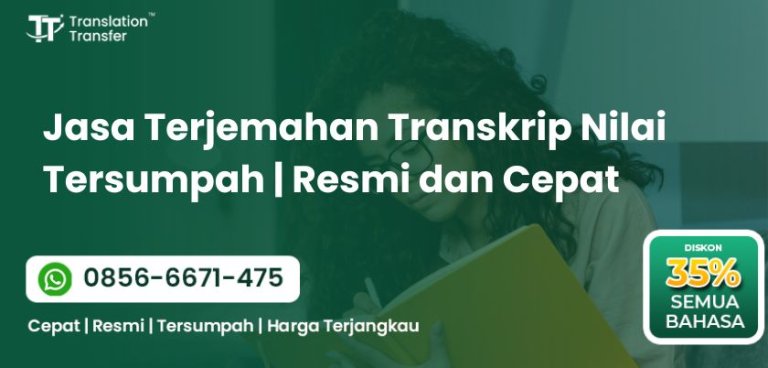 Jasa Terjemahan Transkrip Nilai Tersumpah