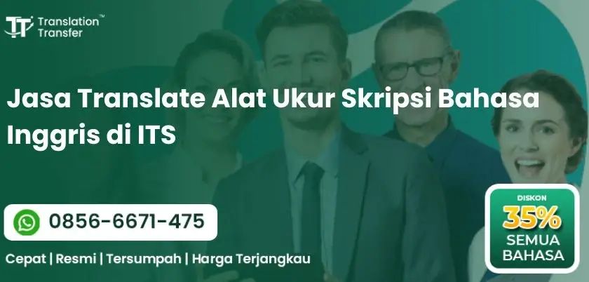 Jasa Translate Alat Ukur Skripsi Bahasa Inggris di ITS