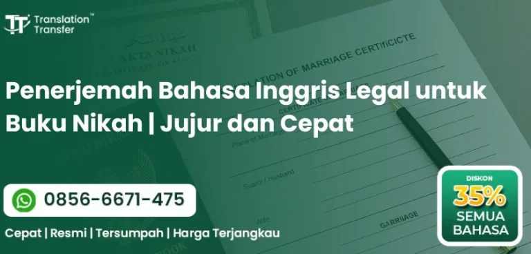 Penerjemah Bahasa Inggris Legal untuk Buku Nikah