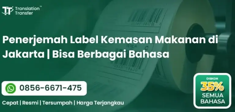Penerjemah Label Kemasan Makanan di Jakarta