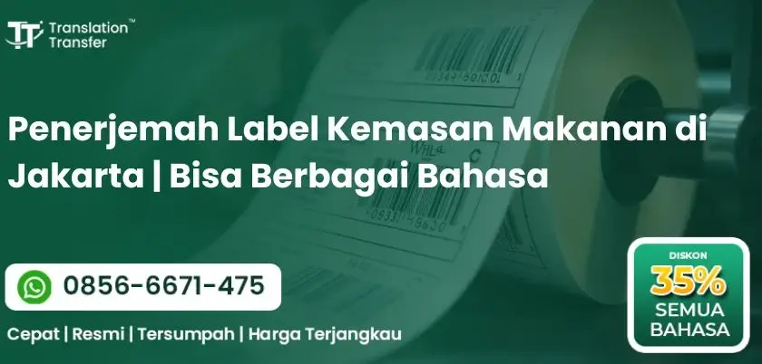Penerjemah Label Kemasan Makanan di Jakarta
