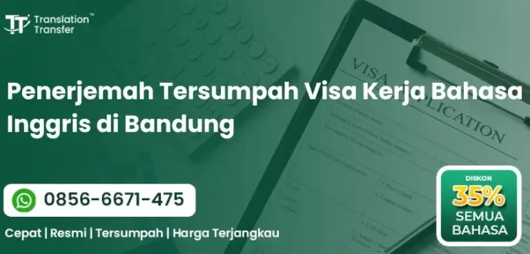 Penerjemah Tersumpah Visa Kerja Bahasa Inggris di Bandung