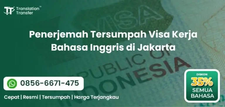 Penerjemah Tersumpah Visa Kerja Bahasa Inggris di Jakarta