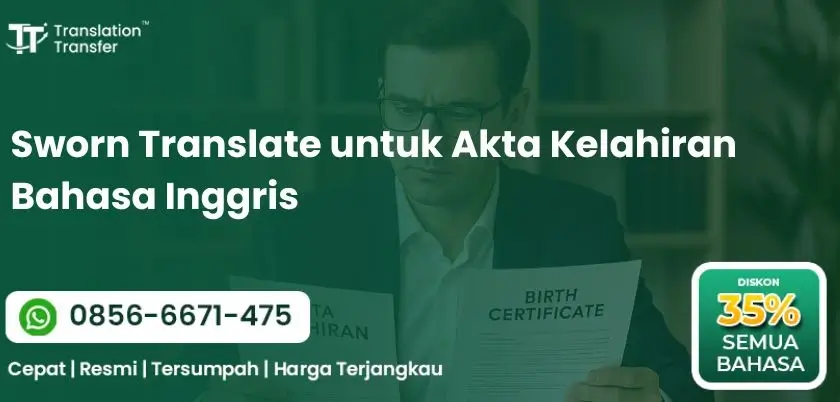 Sworn Translate untuk Akta Kelahiran Bahasa Inggris