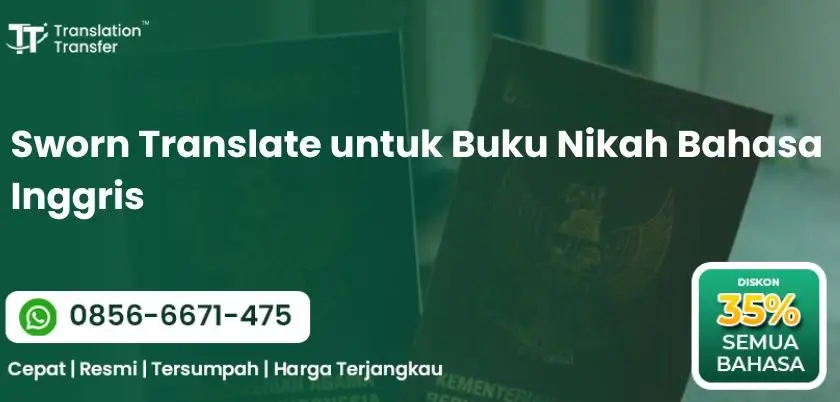 Sworn Translate untuk Buku Nikah Bahasa Inggris