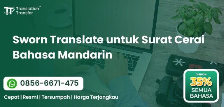 Sworn Translate untuk Surat Cerai Bahasa Mandarin