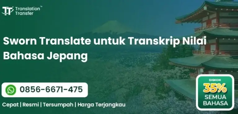 Sworn Translate untuk Transkrip Nilai Bahasa Jepang