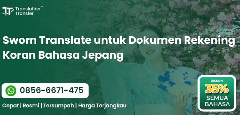 Sworn Translate untuk Dokumen Rekening Koran Bahasa Jepang