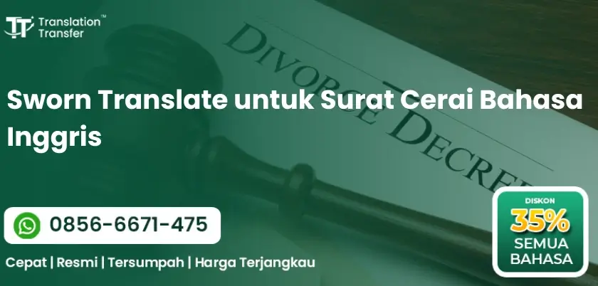 Sworn Translate untuk Surat Cerai Bahasa Inggris
