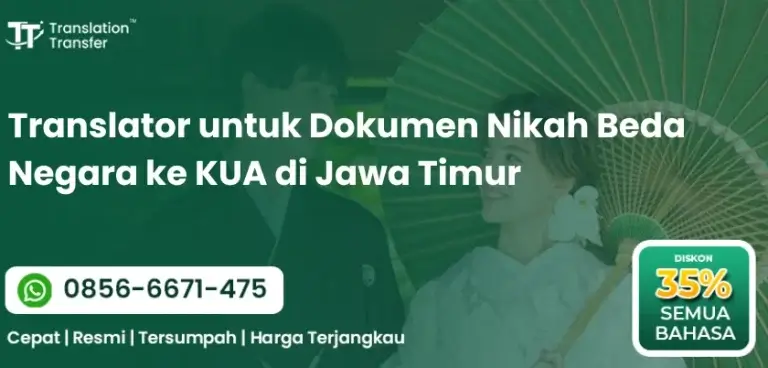 Translator untuk Dokumen Nikah Beda Negara ke KUA di Jawa Timur