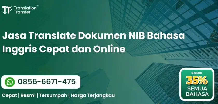 Jasa Translate Dokumen NIB Bahasa Inggris Cepat dan Online