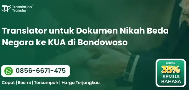 Translator untuk Dokumen Nikah Beda Negara ke KUA di Bondowoso