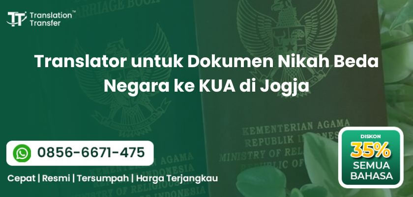 Translator untuk Dokumen Nikah Beda Negara ke KUA di Jogja