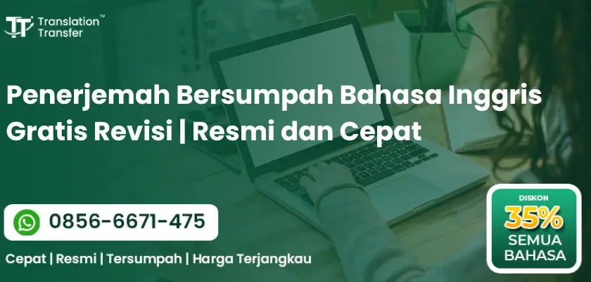 Penerjemah Bersumpah Bahasa Inggris Gratis Revisi