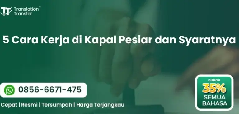 5 Cara Kerja di Kapal Pesiar dan Syaratnya