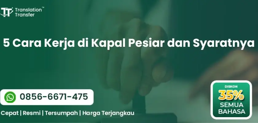 5 Cara Kerja di Kapal Pesiar dan Syaratnya