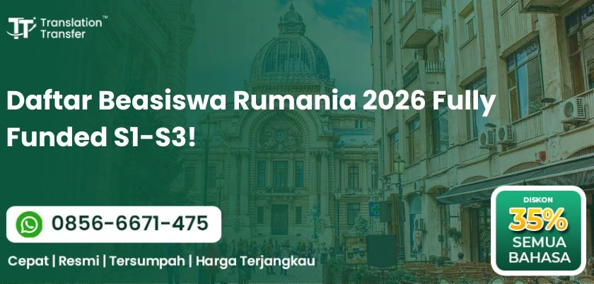 Daftar Beasiswa Rumania 2026 Fully Funded S1-S3