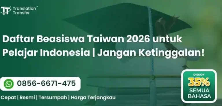 Daftar Beasiswa Taiwan 2026 untuk Pelajar Indonesia