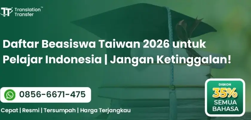 Daftar Beasiswa Taiwan 2026 untuk Pelajar Indonesia