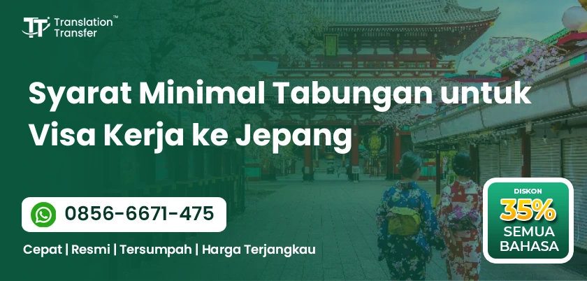 Syarat Minimal Tabungan untuk Visa Kerja ke Jepang