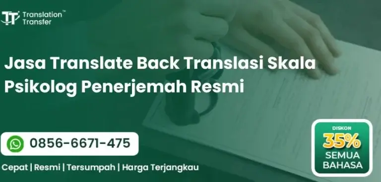 Jasa Translate Back Translasi Skala Psikolog Penerjemah Resmi