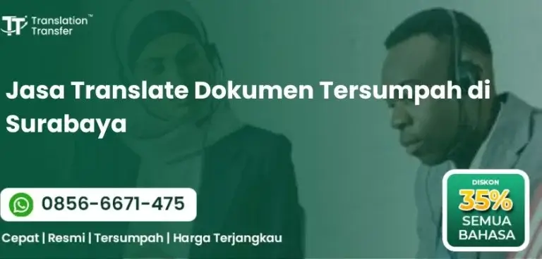 Jasa Translate Dokumen Tersumpah di Surabaya