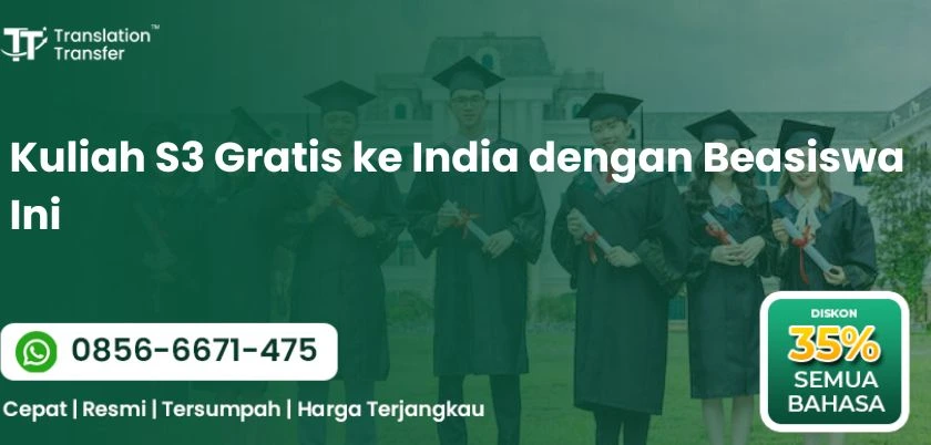 Kuliah S3 Gratis ke India dengan Beasiswa Ini