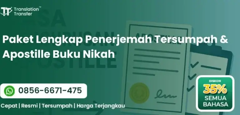 Paket Lengkap Penerjemah Tersumpah & Apostille Buku Nikah