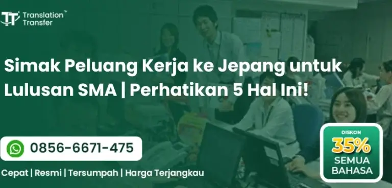 Simak Peluang Kerja ke Jepang untuk Lulusan SMA | Perhatikan 5 Hal ini!