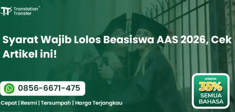 Syarat Wajib Lolos Beasiswa AAS 2026, Cek Artikel ini