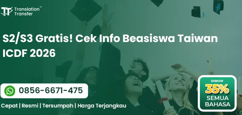 Cek Info Beasiswa Taiwan ICDF 2026
