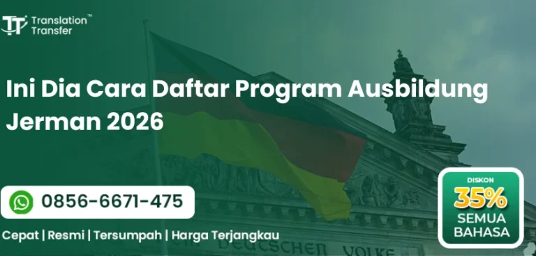 Cara Daftar Program Ausbildung Jerman 2026